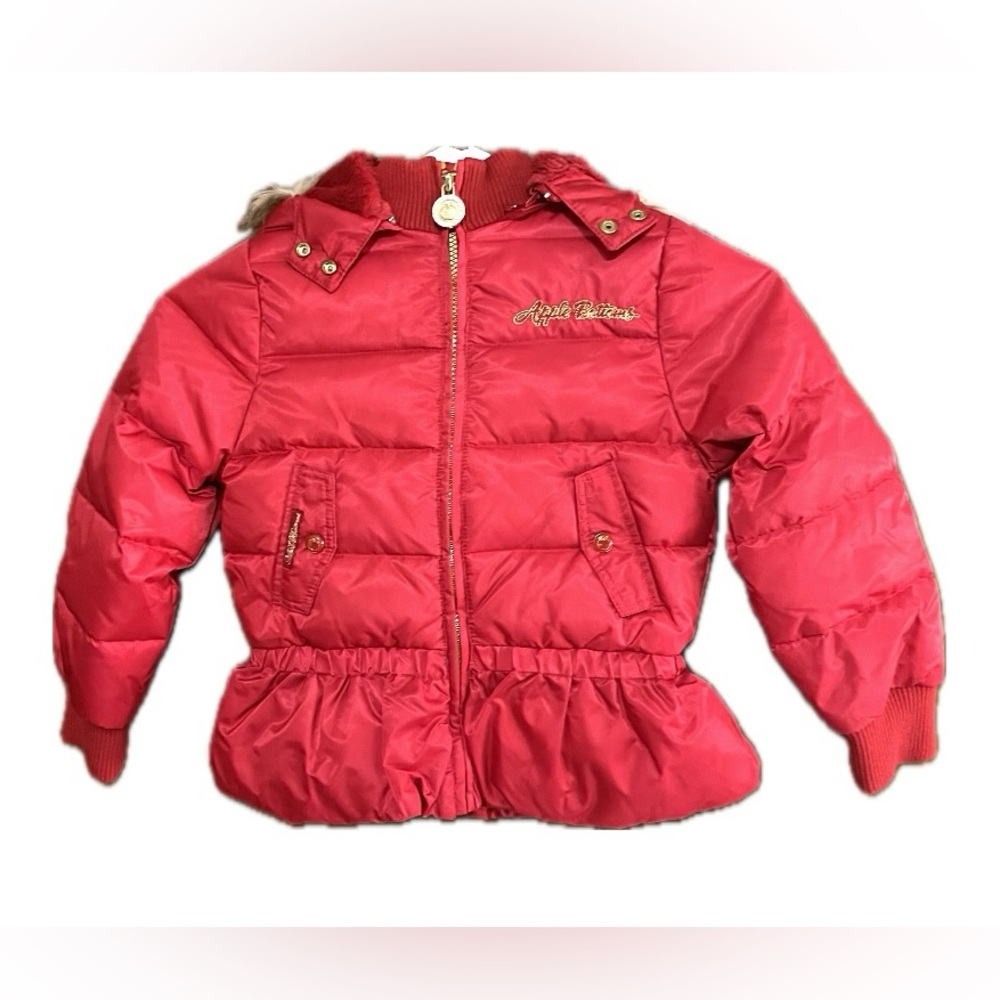 EUC. Apple Bottoms puffer style coat. Girls size 6X. Red.